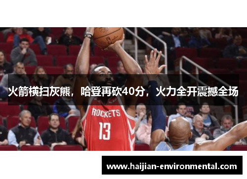 火箭横扫灰熊，哈登再砍40分，火力全开震撼全场